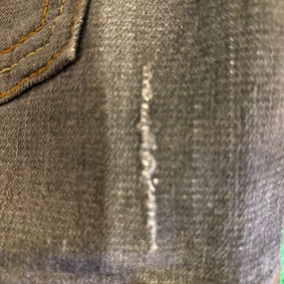 Paris Blue Distressed Ultra Mini Skirt Size 7 - Picture 5 of 13